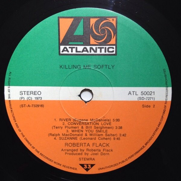 Roberta Flack - Killing Me Softly (LP, Album)