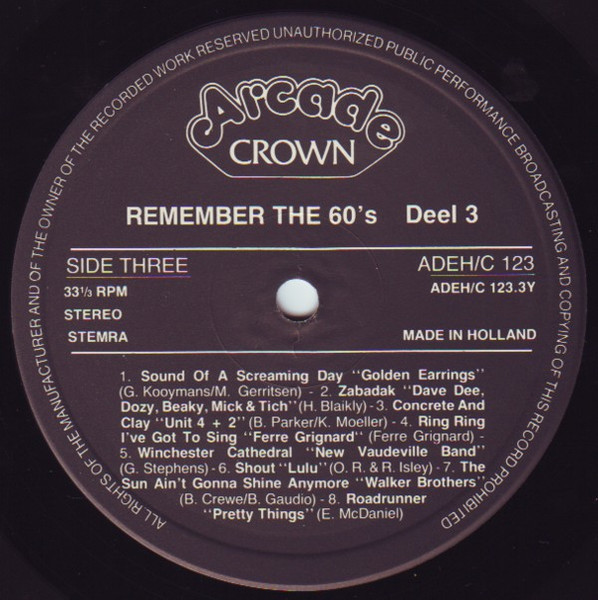 Various - Remember The 60's (Volume 3) (2xLP, Comp)