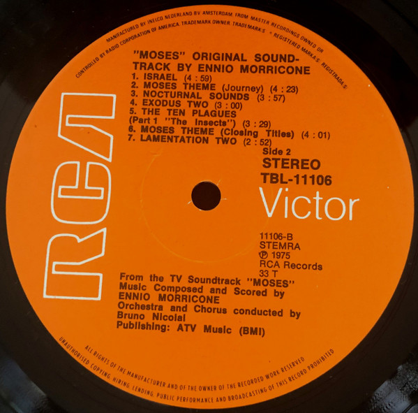 Ennio Morricone - Moses (Original Motion Picture Soundtrack) (LP, Album)