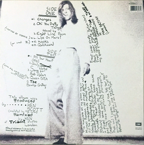David Bowie - Hunky Dory (LP, Album, RE, RM, Gat)