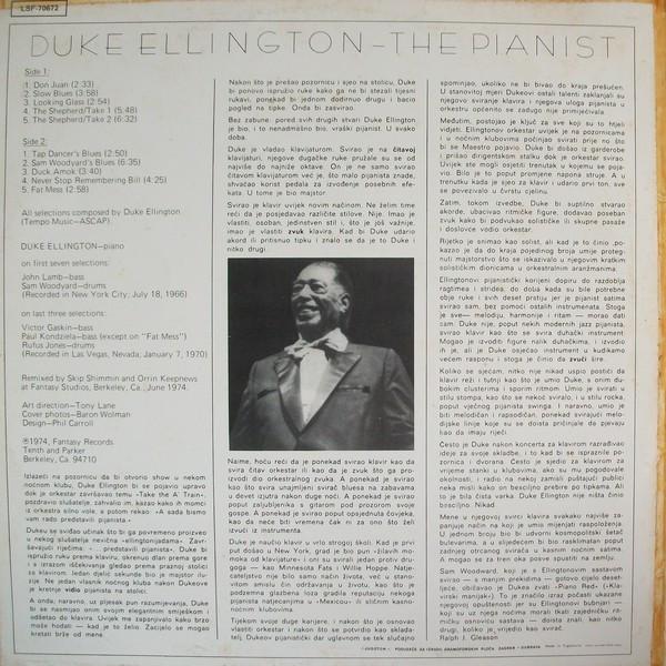 Duke Ellington - The Pianist (LP, Album)