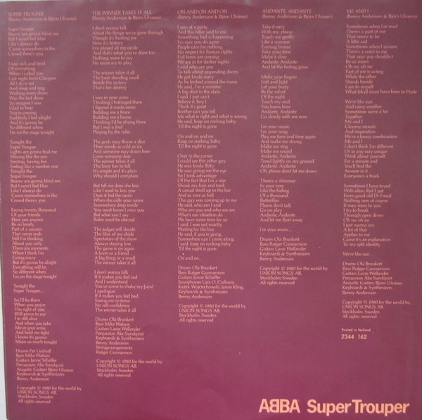 ABBA - Super Trouper (LP, Album, Fra)