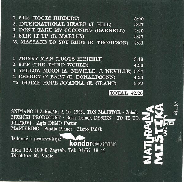 Naturalna Mistika - Uživancija (CD, Album)