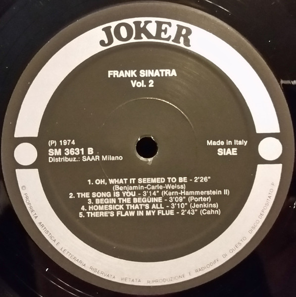 Frank Sinatra - Vol. 2 (LP, Comp)
