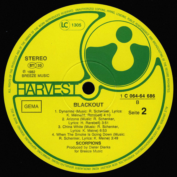 Scorpions - Blackout (LP, Album)