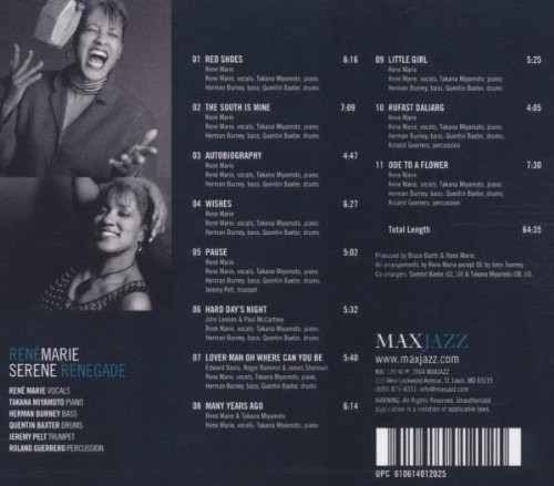 René Marie - Serene Renegade (CD, Album)