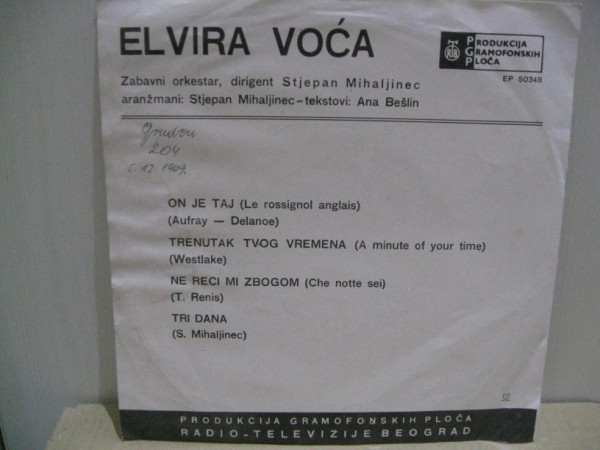 Elvira Voća - On Je Taj / Ne Reci Mi Zbogom (7