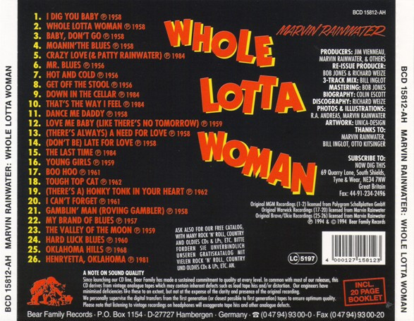 Marvin Rainwater - Whole Lotta Woman (CD, Comp)
