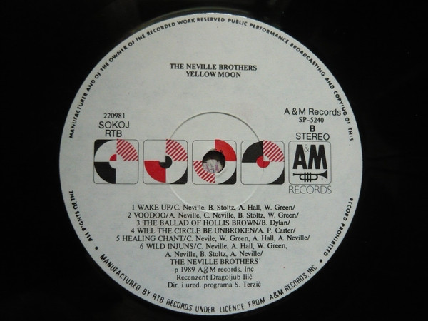 The Neville Brothers - Yellow Moon (LP, Album)