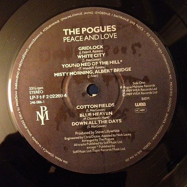 The Pogues - Peace And Love (LP, Album)