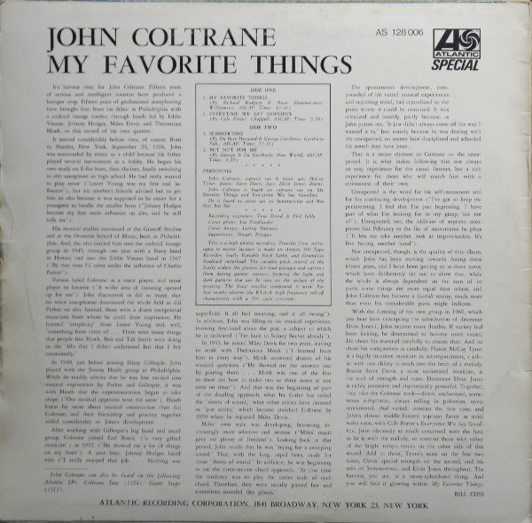 John Coltrane - My Favorite Things (LP, Album, RE)