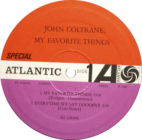 John Coltrane - My Favorite Things (LP, Album, RE)