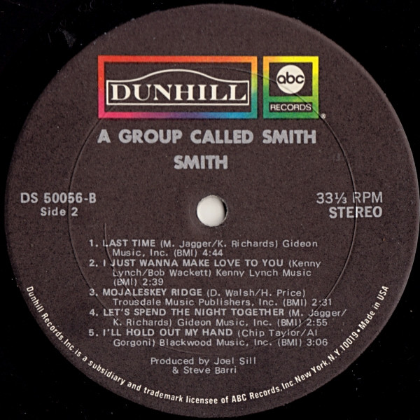 Smith (3) - A Group Called Smith (LP, Album, San)