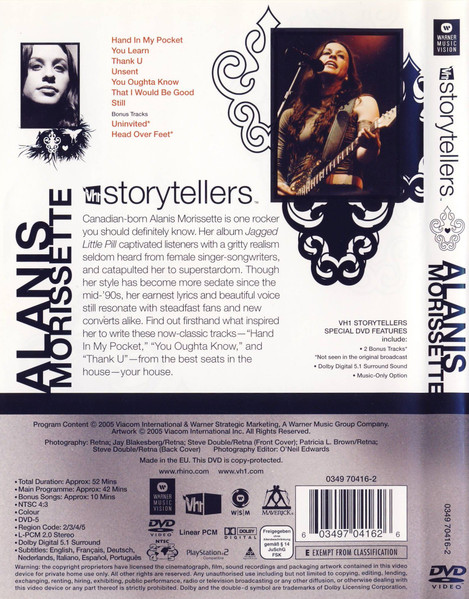 Alanis Morissette - VH1 Storytellers (DVD-V, Copy Prot., Multichannel, NTSC)