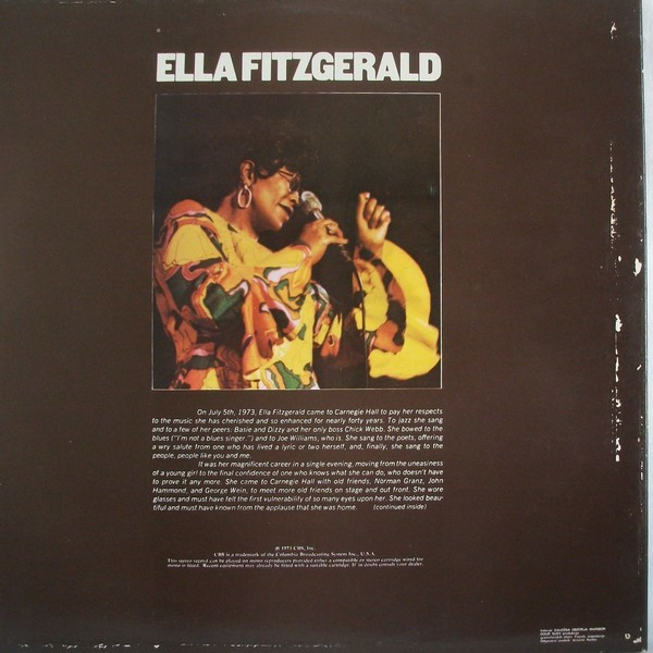 Ella Fitzgerald - Newport Jazz Festival Live At Carnegie Hall,  July 5, 1973 (2xLP, Album, Gat)