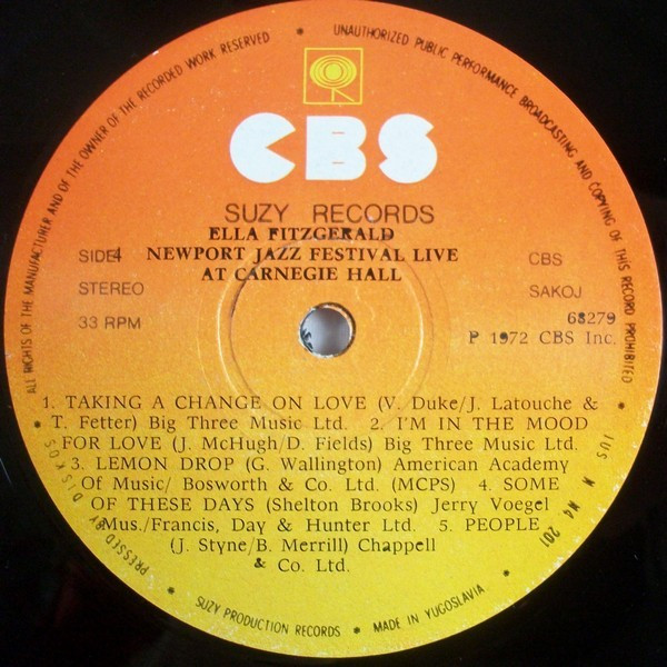 Ella Fitzgerald - Newport Jazz Festival Live At Carnegie Hall,  July 5, 1973 (2xLP, Album, Gat)