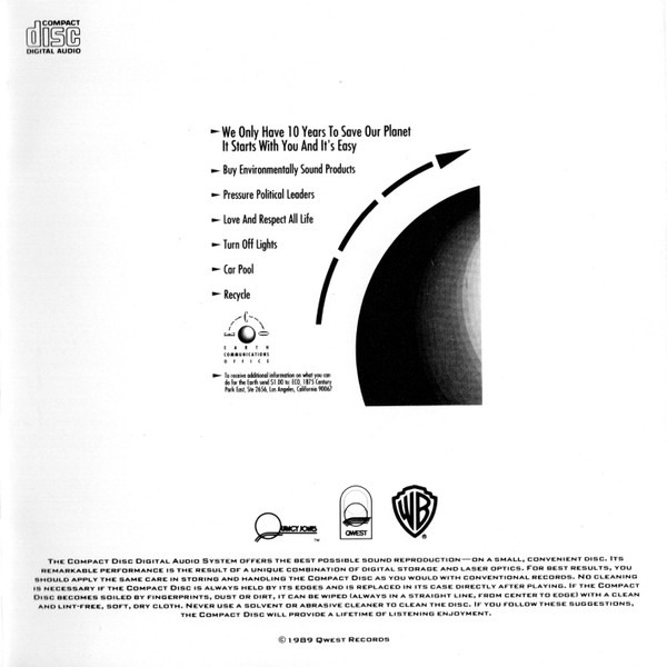 Quincy Jones - Back On The Block (CD, Album)