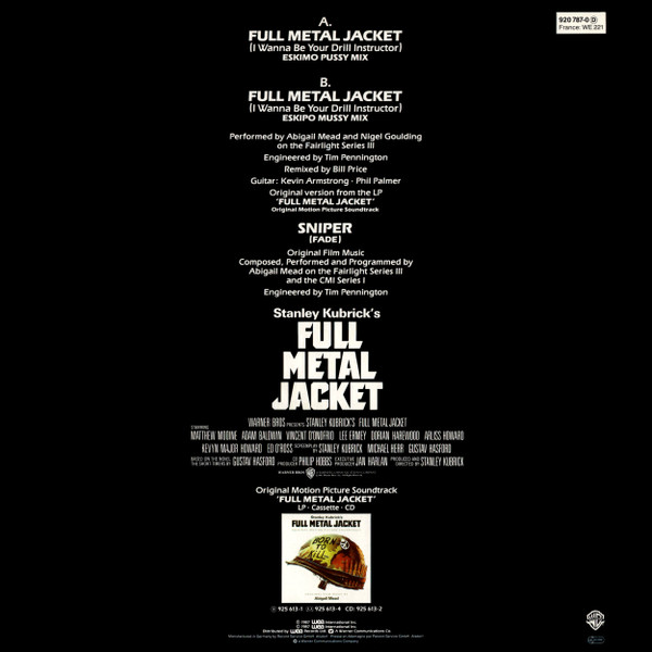 Abigail Mead And Nigel Goulding - Full Metal Jacket (I Wanna Be Your Drill Instructor) (12