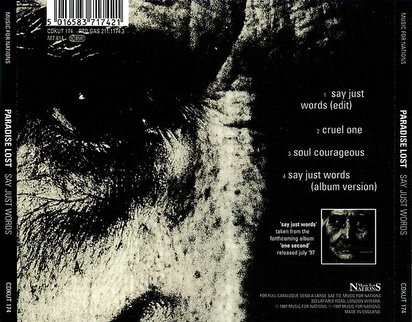 Paradise Lost - Say Just Words (CD, Single)