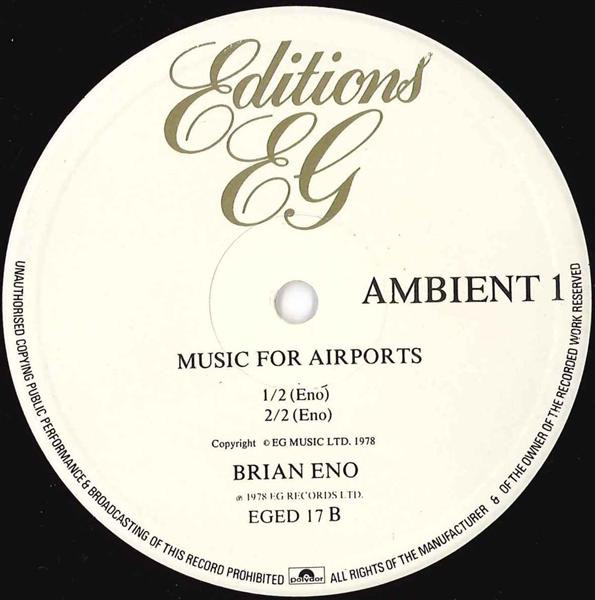 Brian Eno - Ambient 1 (Music For Airports) (LP, Album, RE)