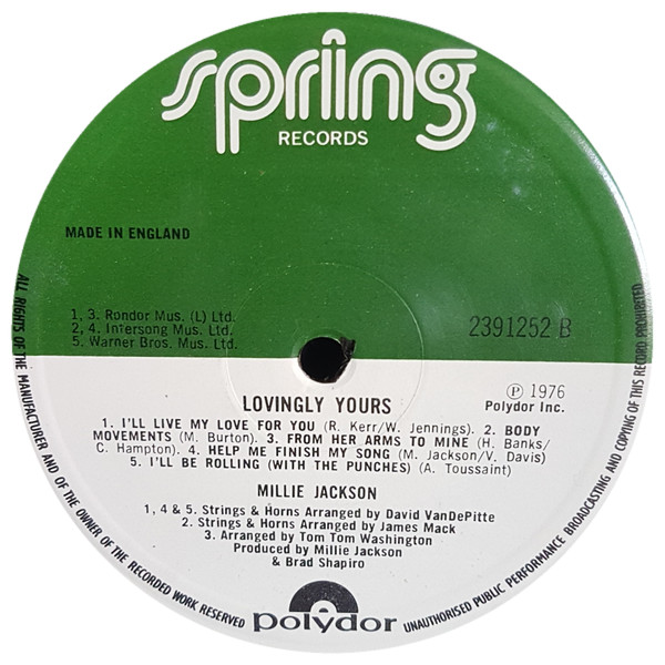 Millie Jackson - Lovingly Yours (LP, Album)