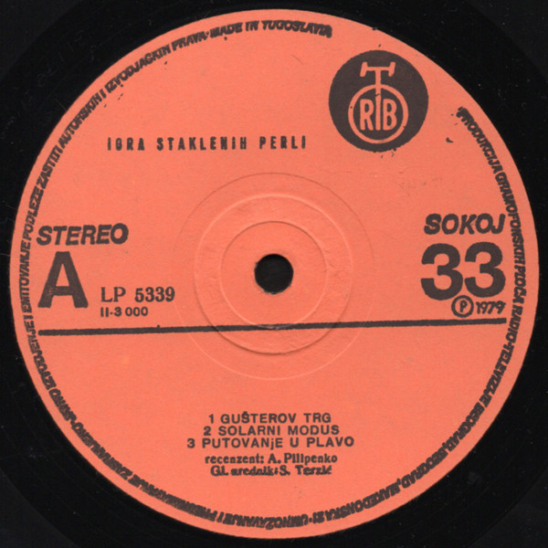 Igra Staklenih Perli - Igra Staklenih Perli (LP, Album, RP, Ora)
