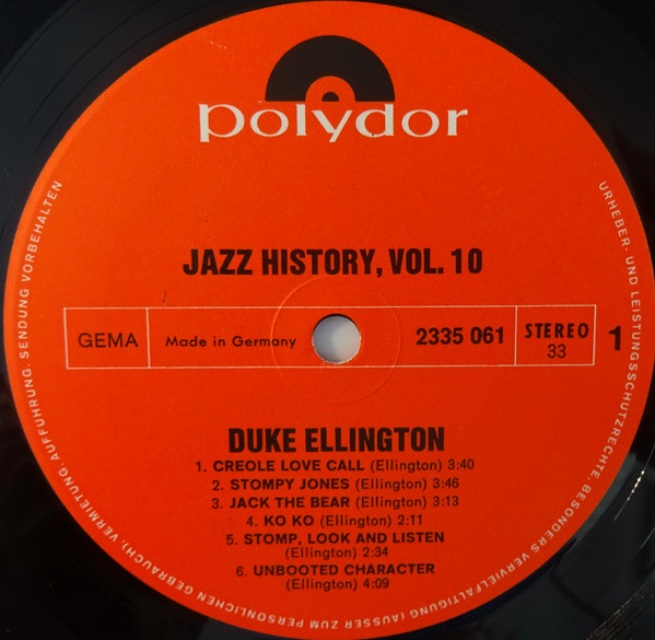 Duke Ellington - Jazz-History Vol. 10  (2xLP, Comp)