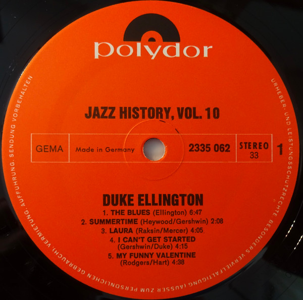 Duke Ellington - Jazz-History Vol. 10  (2xLP, Comp)