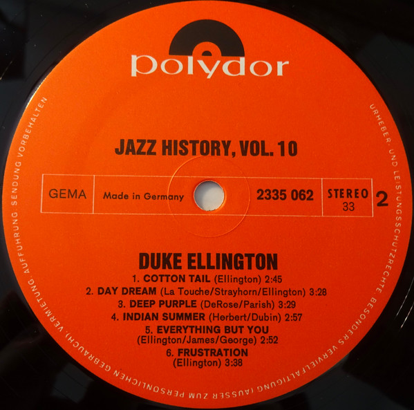 Duke Ellington - Jazz-History Vol. 10  (2xLP, Comp)