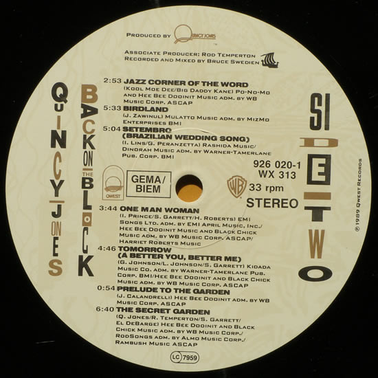 Quincy Jones - Back On The Block (LP, Album)