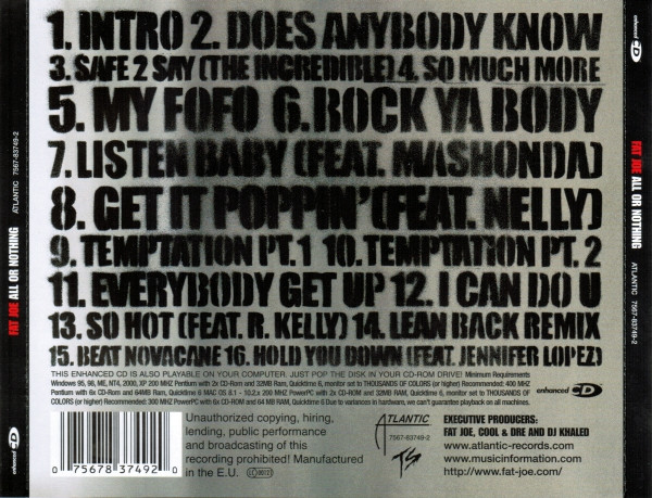 Fat Joe - All Or Nothing (CD, Album, Enh)