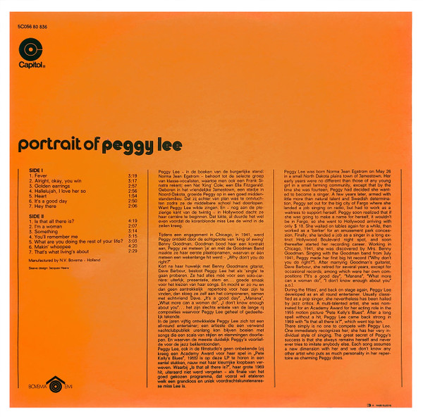 Peggy Lee - Portrait Of Peggy Lee (LP, Comp)