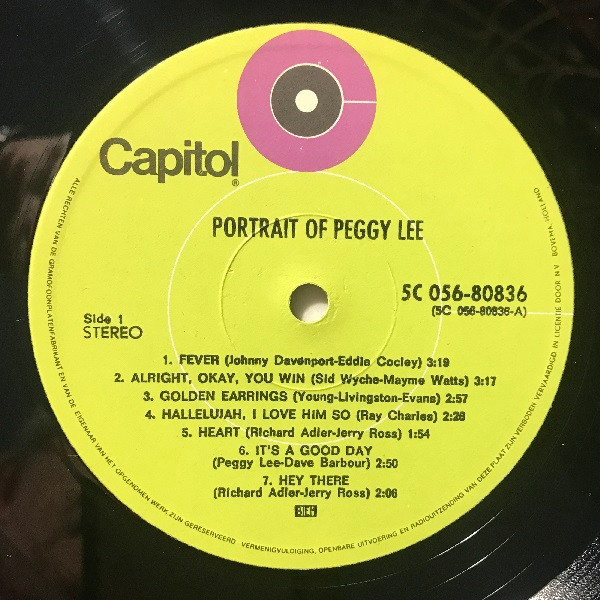 Peggy Lee - Portrait Of Peggy Lee (LP, Comp)