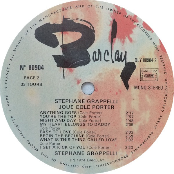 Stéphane Grappelli - Stéphane Grappelli Joue George Gershwin Et Cole Porter (2xLP, Comp)