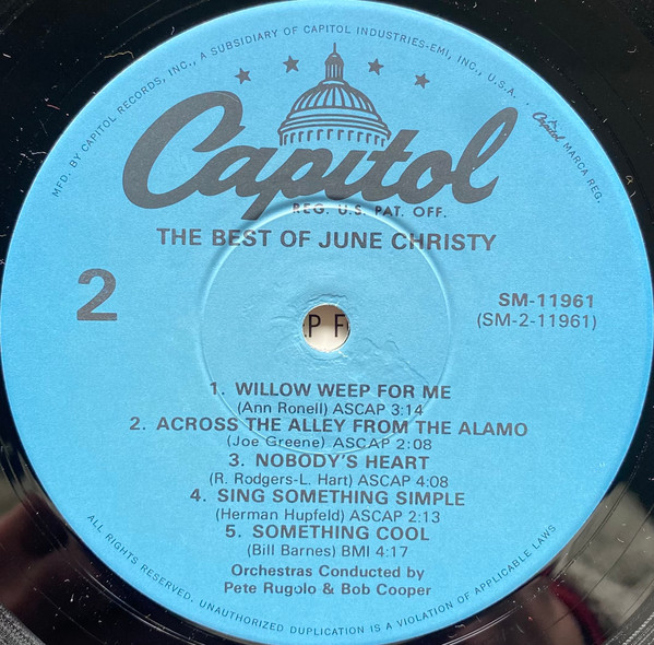 June Christy - The Best Of June Christy (LP, Comp, RE)