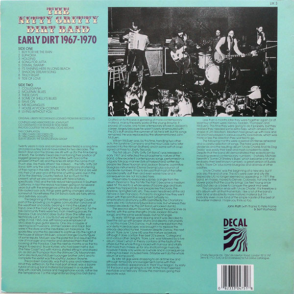 The Nitty Gritty Dirt Band* - Early Dirt 1967-1970 (LP, Comp, RE)