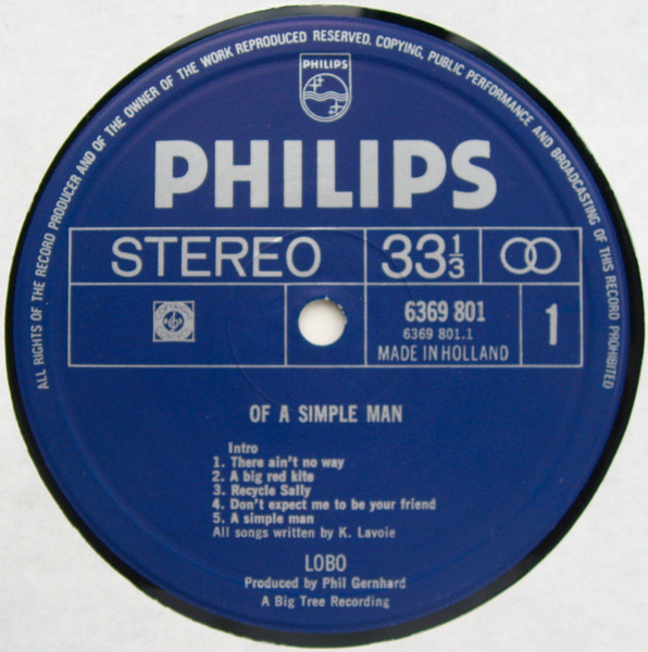 Lobo (3) - Of A Simple Man (LP, Album)