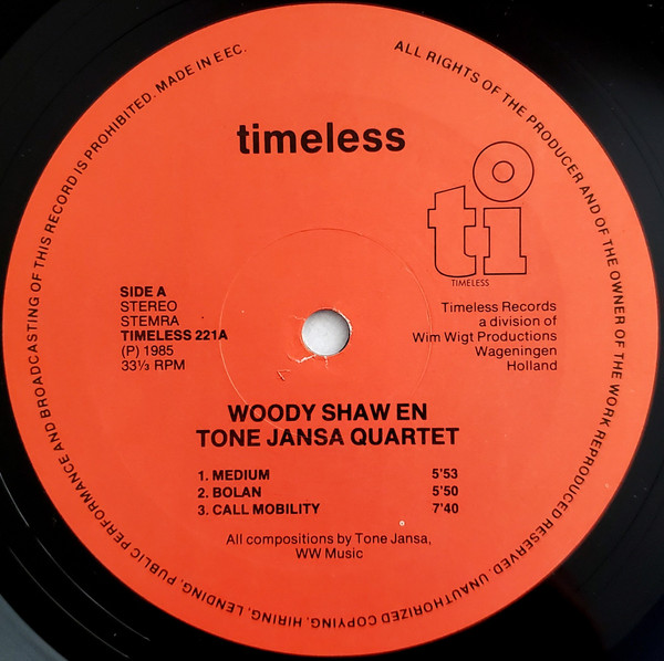 Woody Shaw With Tone Jansa Quartet* - Woody Shaw With Tone Jansa Quartet (LP, Album)