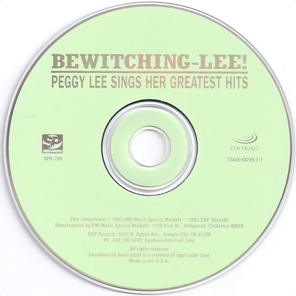 Peggy Lee - Bewitching Lee! (CD, Comp, RE, RM, Bon)