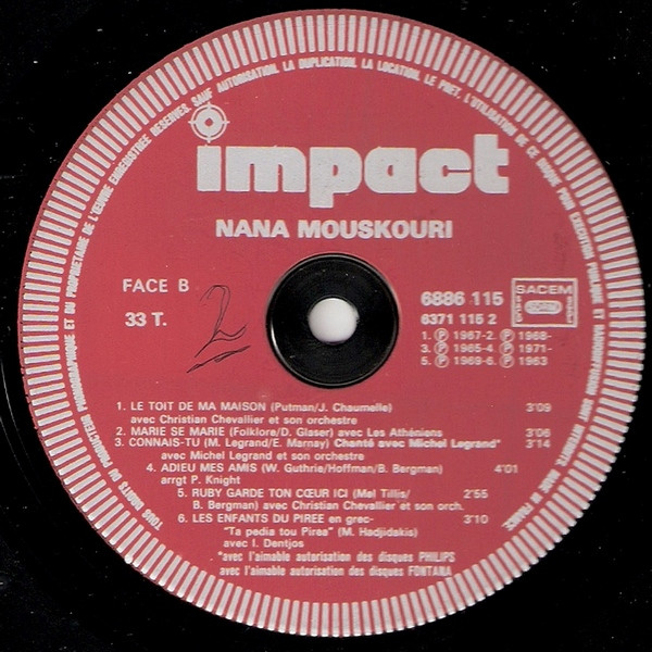 Nana Mouskouri - Nana Mouskouri (LP, Comp, RE)