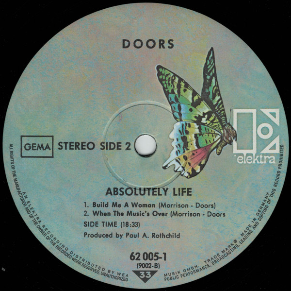 The Doors - Absolutely Live (2xLP, Album, M/Print, RE, But)
