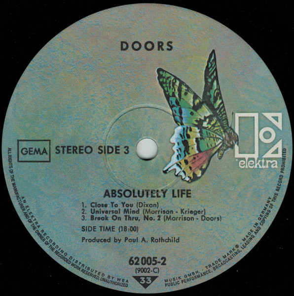 The Doors - Absolutely Live (2xLP, Album, M/Print, RE, But)