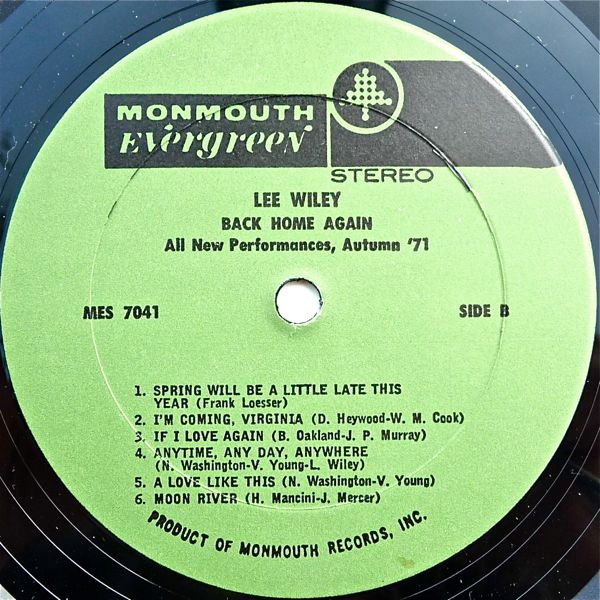 Lee Wiley - Back Home Again (LP, Album)