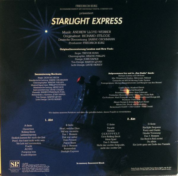 Andrew Lloyd Webber - Starlight Express - Original Live Album-Bochum (2xLP, Album)