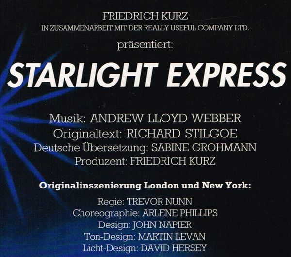Andrew Lloyd Webber - Starlight Express - Original Live Album-Bochum (2xLP, Album)