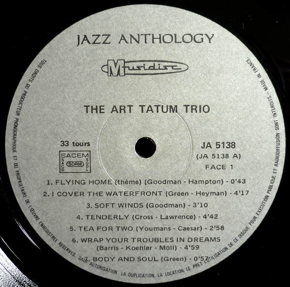 The Art Tatum Trio* - 1955-1956 (LP, Album)