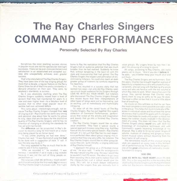 The Ray Charles Singers - Command Performances (LP, Comp, Gat)