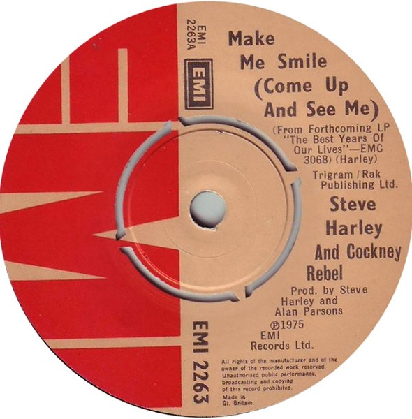 Steve Harley And Cockney Rebel* - Make Me Smile (Come Up And See Me) (7