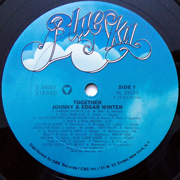 Johnny* & Edgar Winter - Together (LP, Album, RE, Car)