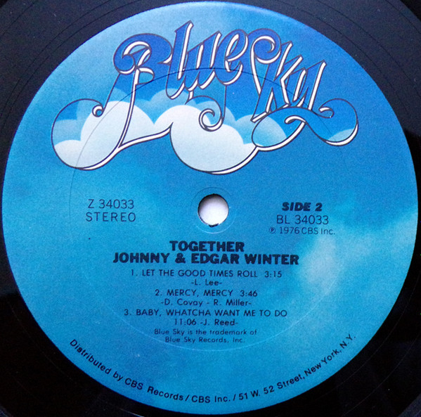 Johnny* & Edgar Winter - Together (LP, Album, RE, Car)